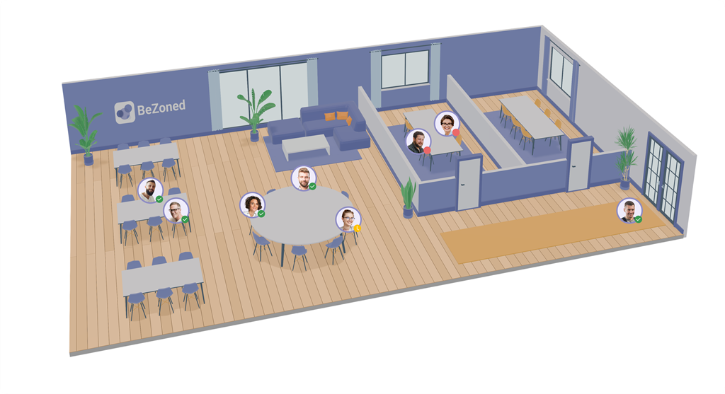 All together in the office in BeZoned